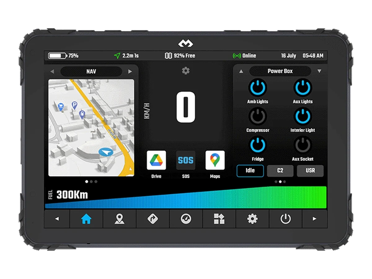 DMD T880X 8-inch rugged navigation tablet for motorcycles and 4x4