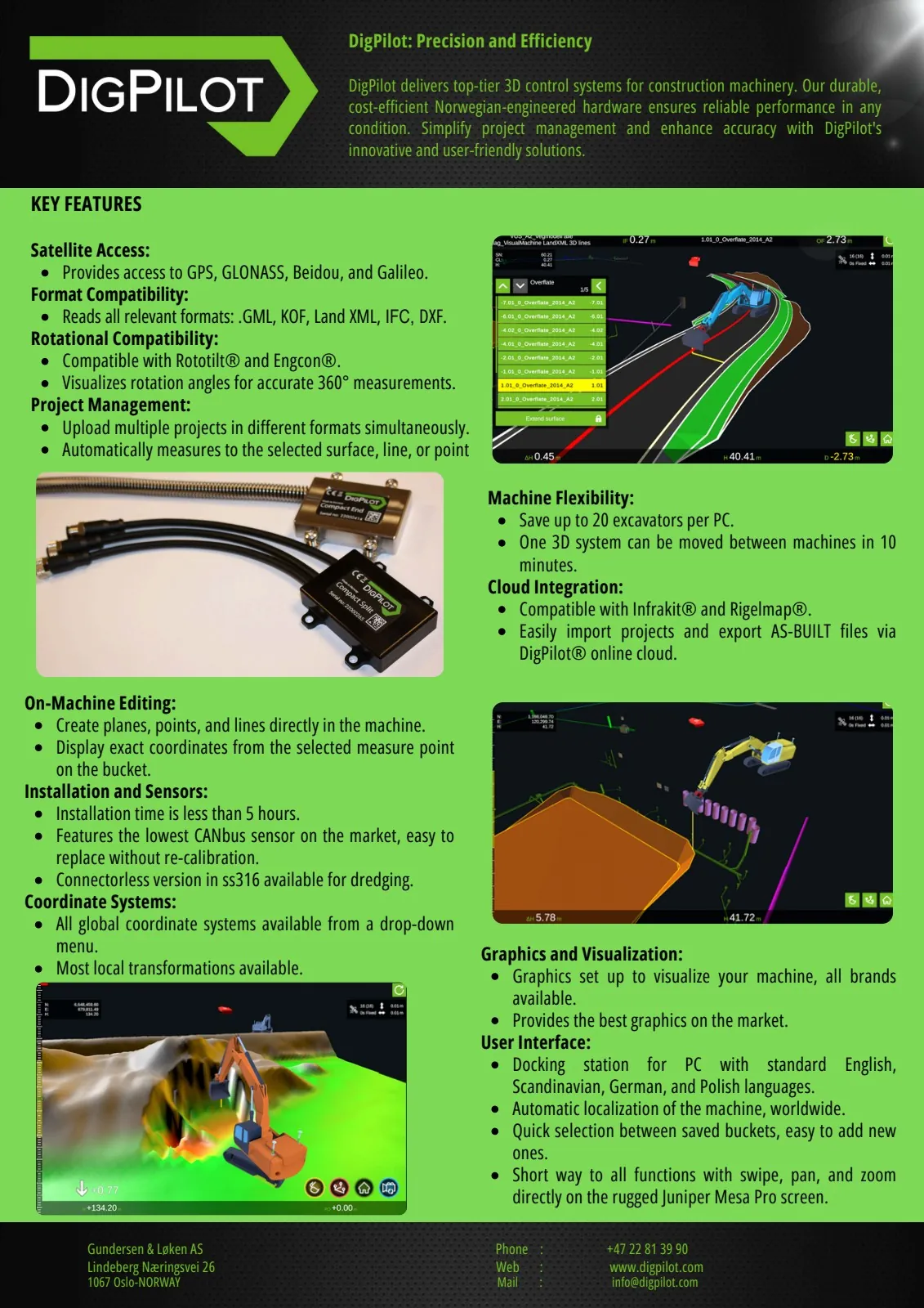 DigPilot — Key Features & Specifications