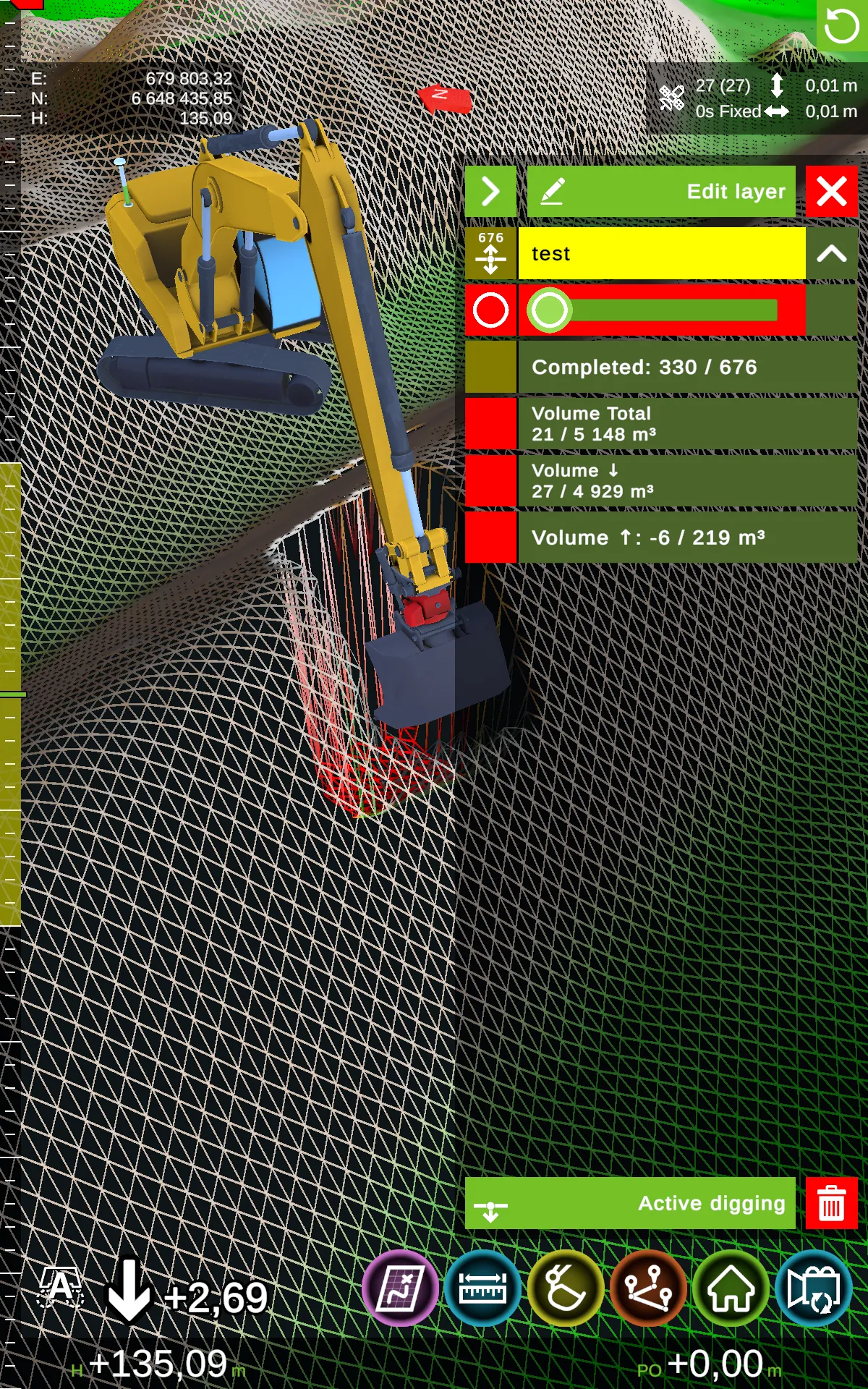 DigPilot — Real-time Surface & Volume Tracking